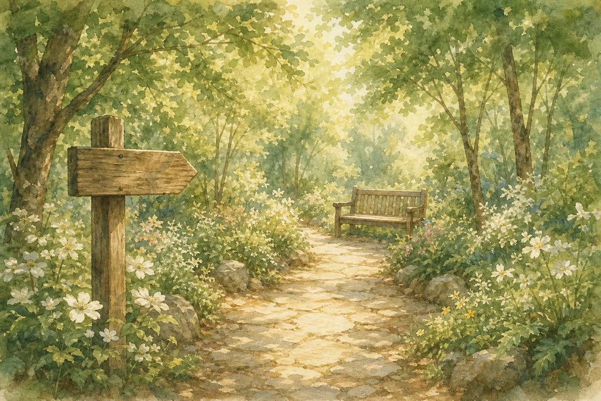 기억 산책로 일러스트